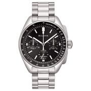 Bulova Lunar Pilot 43.5 96A299 - bracciale e cassa acciaio - quadrante nero con cronografo
